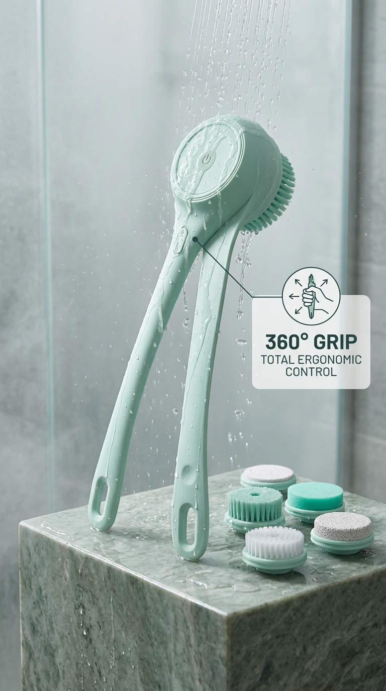 Aqualyre - The Dual-Handle Bath Brush