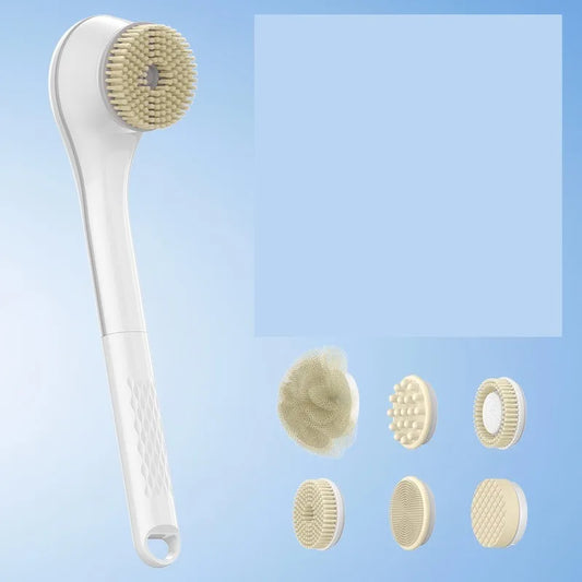Full Body Bath Brush Set Automatic Massage Long Handle Full Body Bath Brush Scrubbing Exfoliating Electric Brush Set